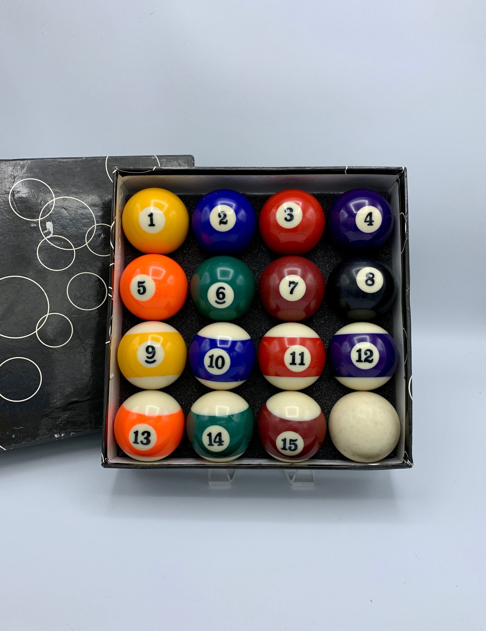 Vintage Billiard Balls In Original Box Circa 1980s 2.25 Etsy