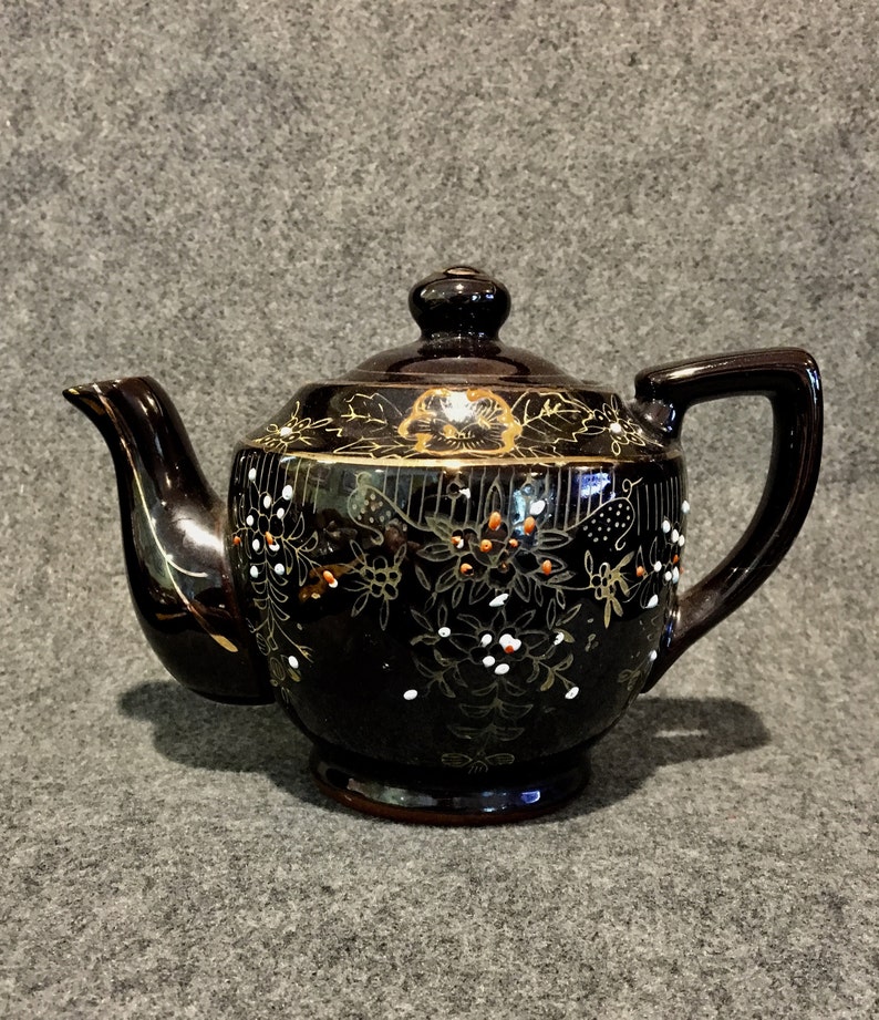 Vintage Moriage Teapot Made in Japan Redware Holds 1 1/2 Etsy