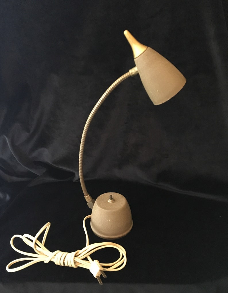 Vintage Eagle Hi Lite Lamp Desk Or Hanging Industrial With A Mod Flair Brown And Gold It Works