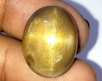 15 Carat, Top Grade Copper Star Sunstone Cabochon, Loose Sunstone Star, Sunstone Gemstone Oval Shape, 18x14x9 MM, Natural Asterism Gemstone.