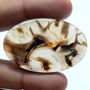 62 Carat, Amazing Turkish Stick Agate Cabochon 45x30x6 MM Top Quality Natural Cubuk Agate Loose Stone Jewellery Making Stick Agate Gemstone.