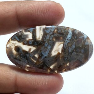 54 Carat, Amazing Turkish Stick Agate Cabochon 46x26x6 MM Top Quality Natural Cubuk Agate Loose Stone Jewellery Making Stick Agate Gemstone.