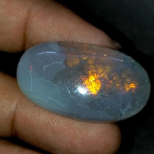 22 Ct, UNIQUE Natural Australian Opal Cabochon, Natural Opal, Flashy Opal, Australian Opal, Loose Gemstone, Gemstone Cabochon 30x18x6 MM.