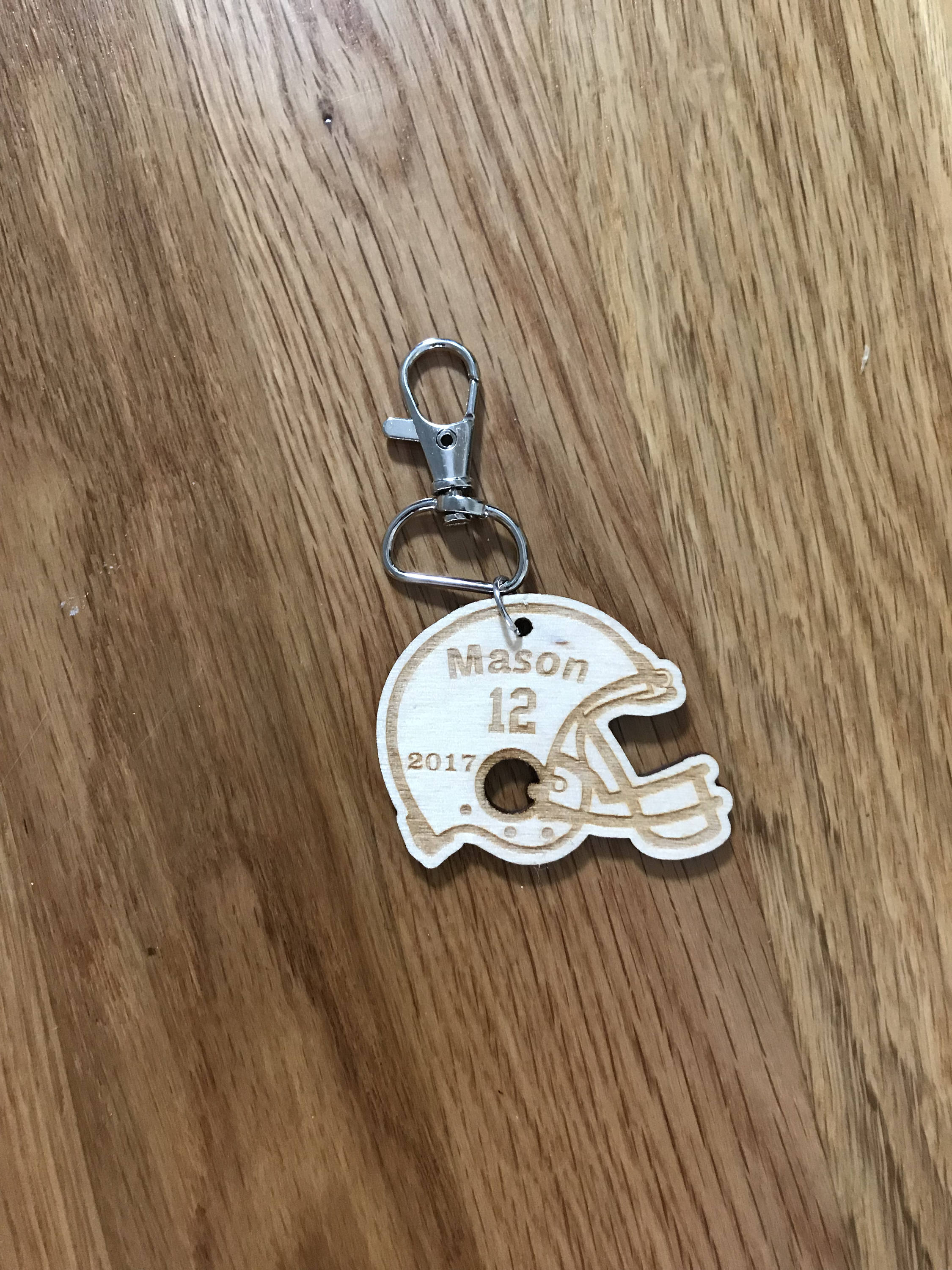 Custom Engraved Football Helmet Keychain Personalized Etsy