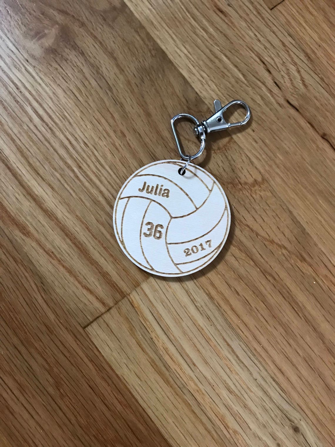 Custom Engraved Volleyball Keychain Personalized Keychain Etsy