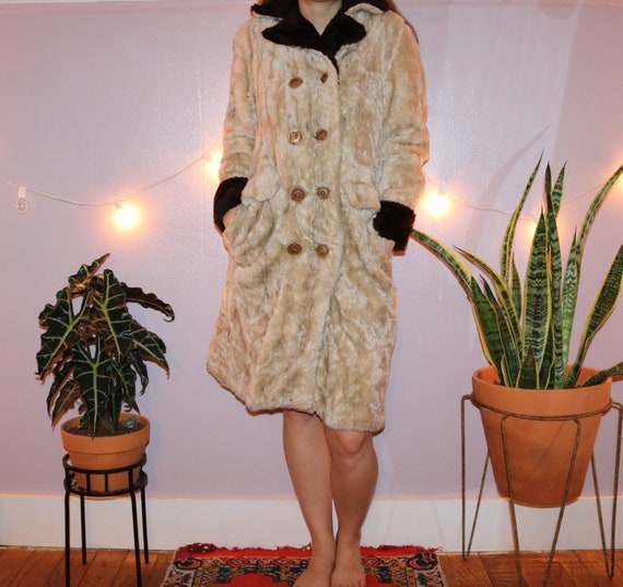 Vintage 60's Faux Fur Peacoat