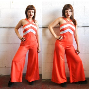 Vintage Peach 70's Jumpsuit image 1