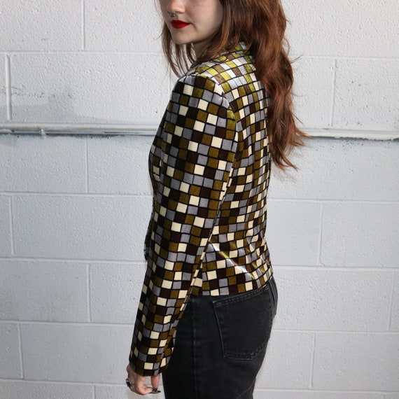 Vintage 80's "Hing Lee" Velvet Cropped Jacket - image 2