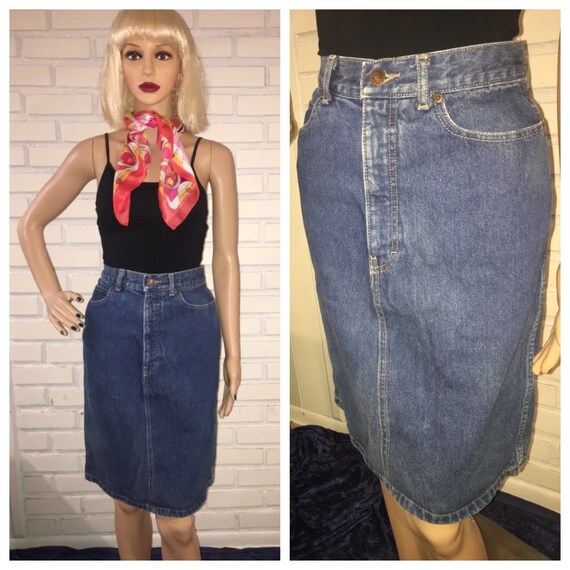 70s denim skirt