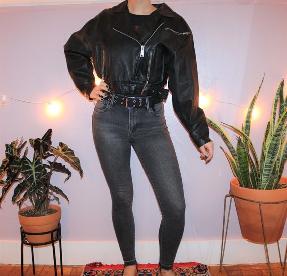 Vintage 80's Leather Moto Jacket by G-4000