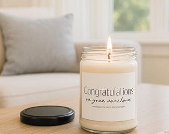 New Home Candle | Housewarmingcadeaus | Cadeaus voor makelaars | Nieuwe start | Eerste thuiscadeau | Gefeliciteerd kaars | Housewarmingkaars | Huizenkoper