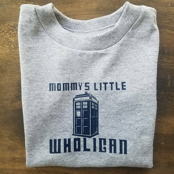 Dr Who Shirt-Mommy's Little Wholigan,Movie Shirts,Funny Shirt,Doctor Who Shirt,Cool Shirt,Graphic Tee, Funny T-shirt,Kids Shirts,Baby Shirt