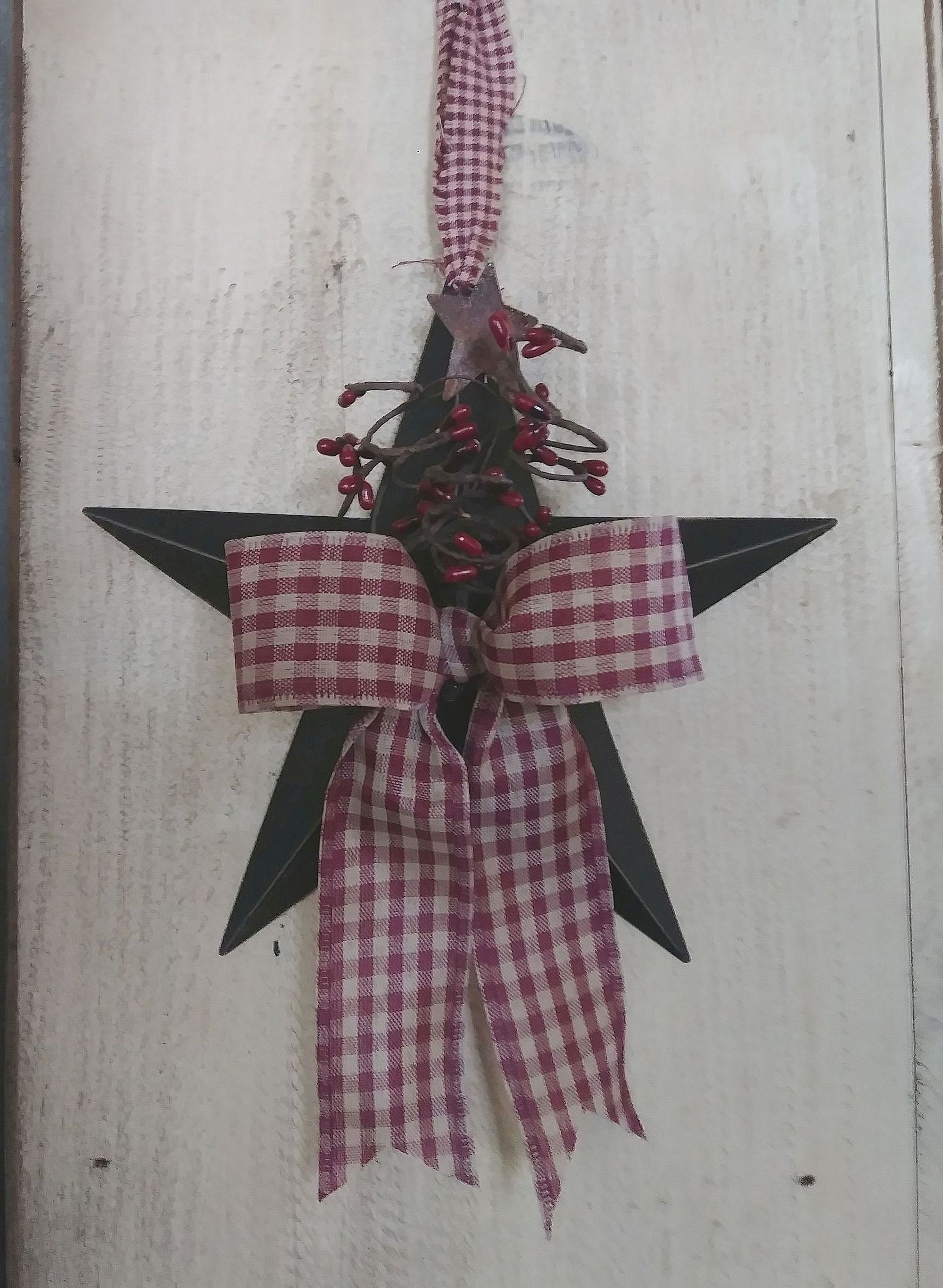 Burgandy Red Star Wall Decor Etsy