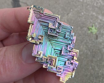 Bismuth Crystal Grown in USA, Top Quality with Bright Rainbow Colors