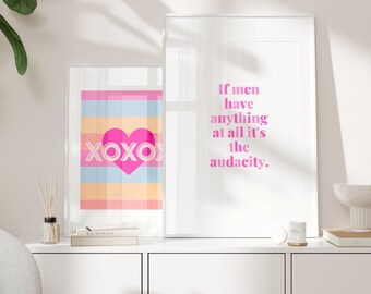 XOXOX Art Print Baddie Eclectic Printables Wall Art For Women