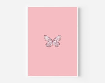 Schmetterling Wandkunst 4er Set, Schmetterlingsdruck, Schmetterling Kunstdruck, Schmetterlingsdruck Wandkunst, Schmetterlingskunst, Kinderzimmer Schmetterling Set