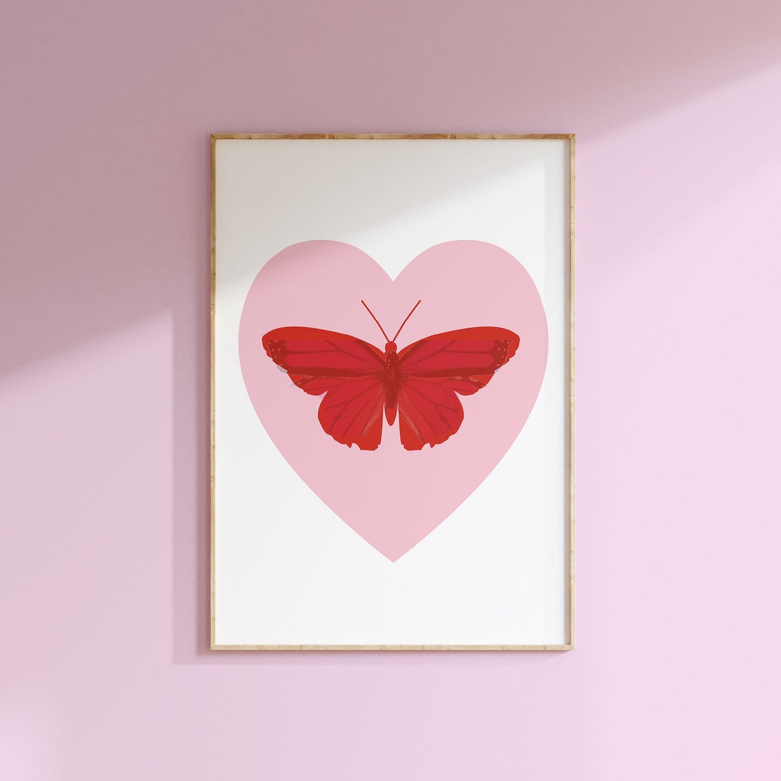 Pink Butterfly Painting Butterfly Wall Decor Butterfly Art Etsy