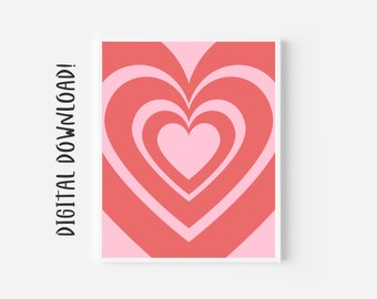Impressão de arte de parede de amor moderno, download instantâneo, impressão digital