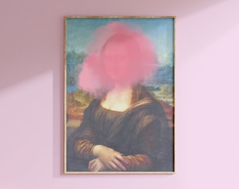 Mona Lisa Digital Wall Art | Altered Art | Modern Renaissance | Vintage Poster | Download Printable
