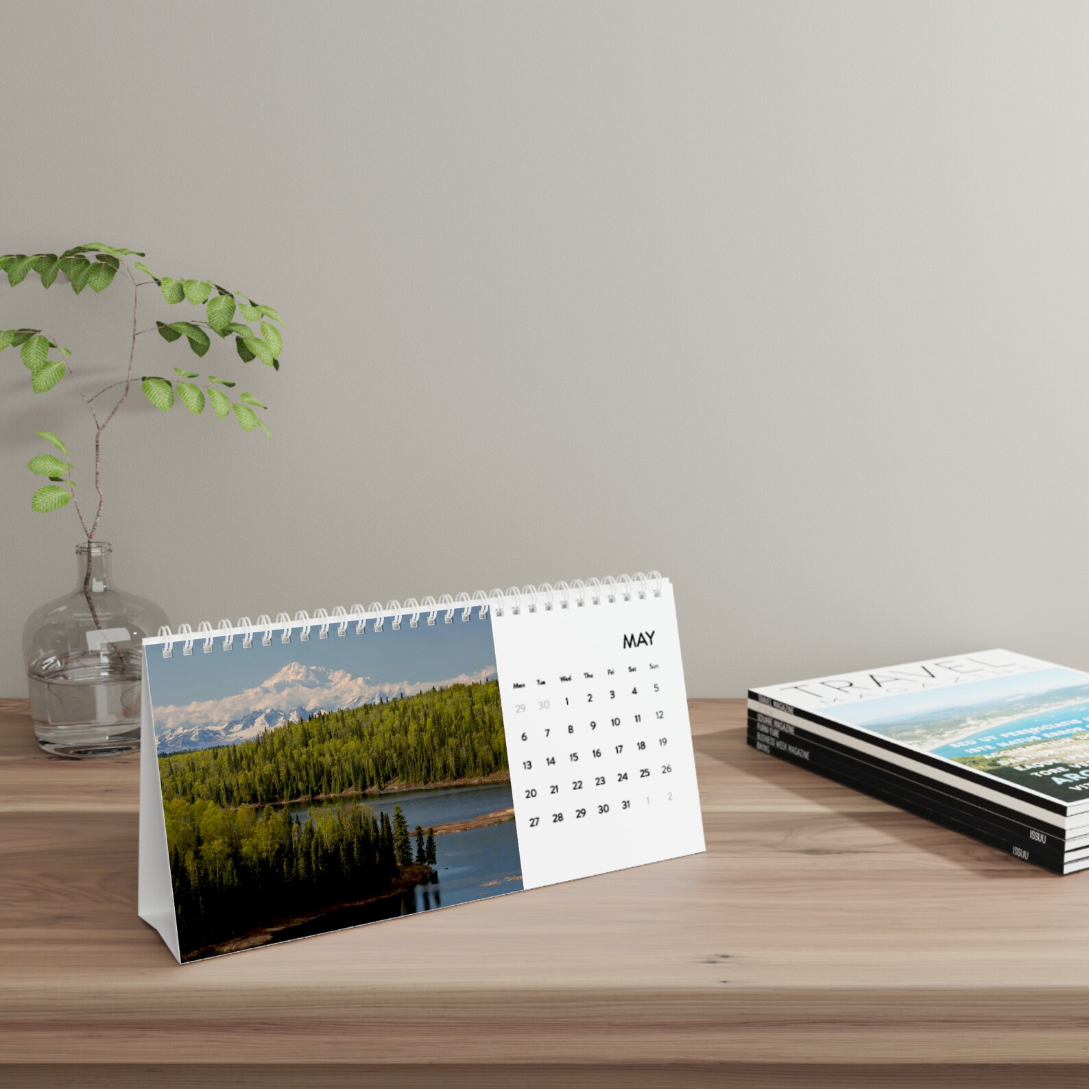 Denali Alaska 2024 Desk Calendar Mt Mckinley Alaska Art Calendar