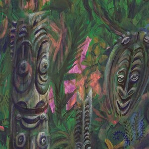 The Pool  Limited Edition Fine Art Tiki Print