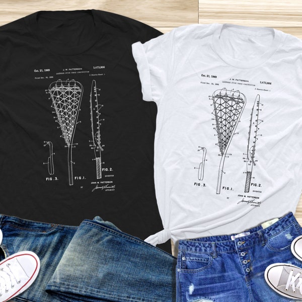 Lacrosse Racket Patent Shirt, Lacrosse  Patent, Lacrosse Racket Shirt, Birthday Shirt, Meme Shirt, Teacher Shirt Meme Shirt Dad Shirt