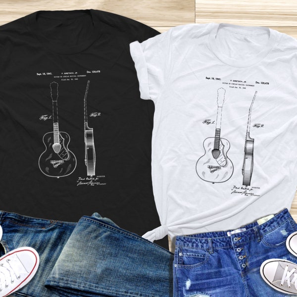 Gretsch Guitar Patent Shirt, Gretsch Guitar Patent, Gretsch Guitar Shirt, Camicia di compleanno, Camicia Meme, Camicia Insegnante, Camicia Meme, Camicia Papà