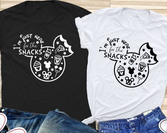 I'm Just Here for the Snacks Shirt, Epcot Shirt, Disneyland Shirts, Disneyworld Shirts, Disney Family Shirts, Disney Couple Shirts