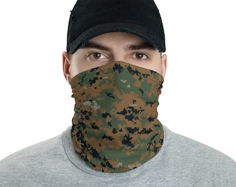 Woodland Digital Camo Neck Gaiter Face Mask