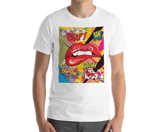 Lovely Lips Retro Pop Art unisex T-Shirt for Artists
