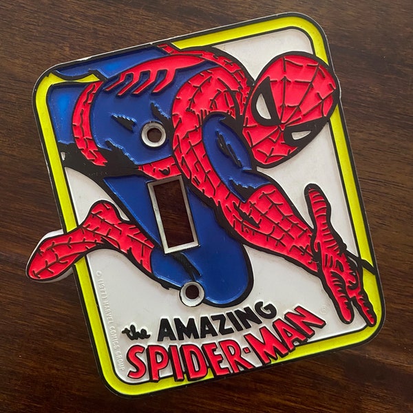 Vintage ‘The Amazing Spider-Man’ light switch cover. 1977.