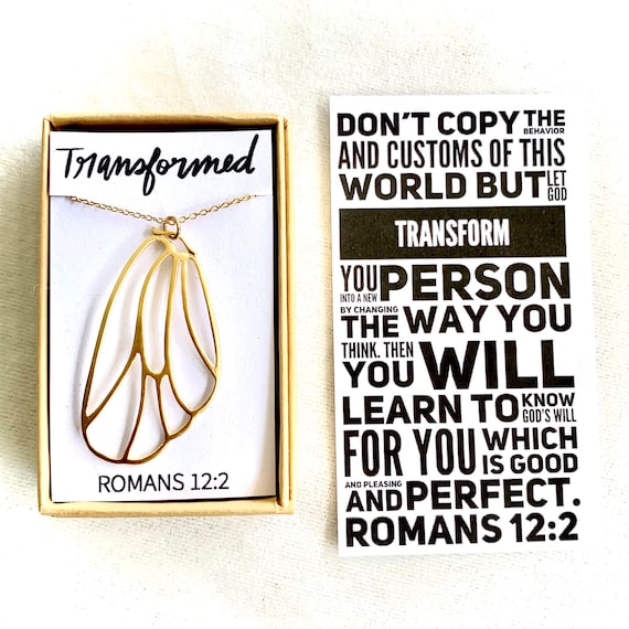 Christian necklaces, transformed, butterfly necklace, Christian gifts, Christian jewelry, gifts, gifts for Christian woman, gold necklaces