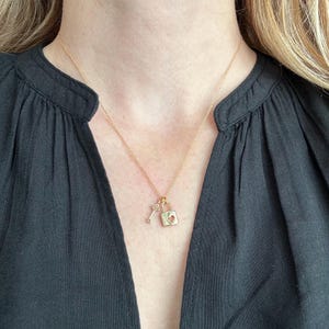 Guard your heart, Christian gifts, gifts for girls, gifts for daughters, gold heart necklace, lock & key necklace, heart locket, religious