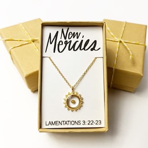 Christian gifts, Christmas gifts for girls, New Mercies, mustard seed necklaces, Christian necklaces for girls, encouraging gifts for girls