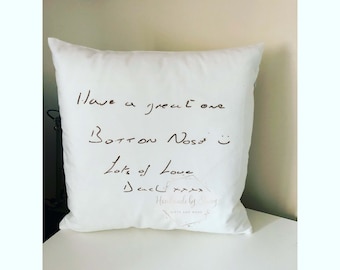 Handwriting pillow | Etsy Handwriting Pillow, Memory Pillow