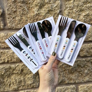 Personalised Plastic Childrens Cutlery|Various Designs|First Birthday|Christening