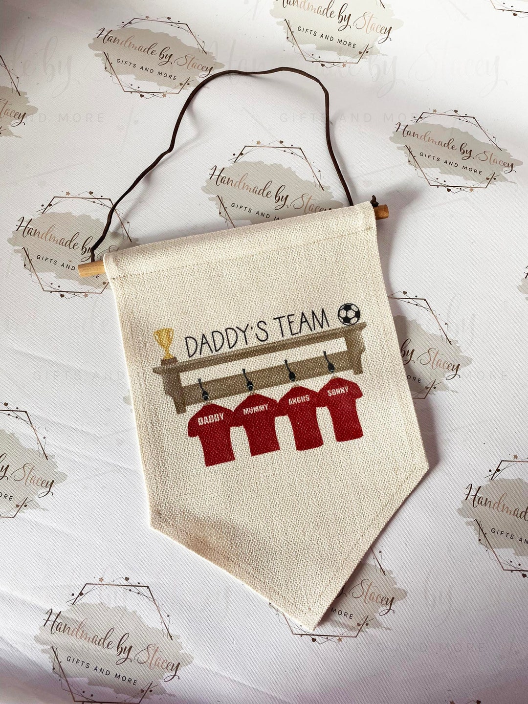 Personalised Linen Flagfootball Rugby Shirt Designfamily Home Gift Idea