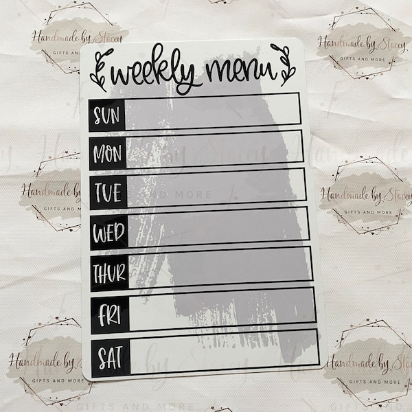 Weekly Food Meal Planner Whiteboard|Reusable Dinner Organiser for Fridge|Kitchen|Home Gift Idea for Families, Couples|New Home Gift