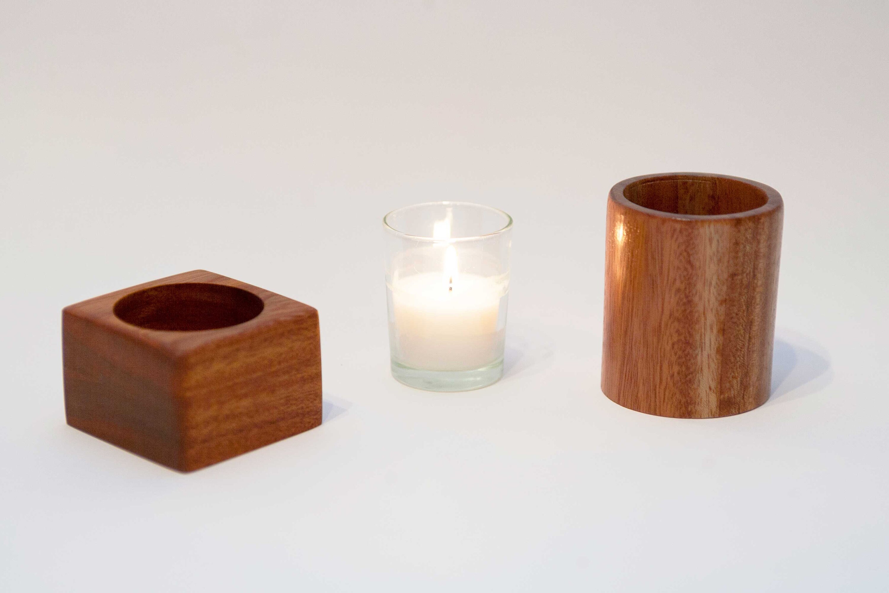 Round Candle Holder Wood Candle Holder 5th Anniversary Gift Etsy UK