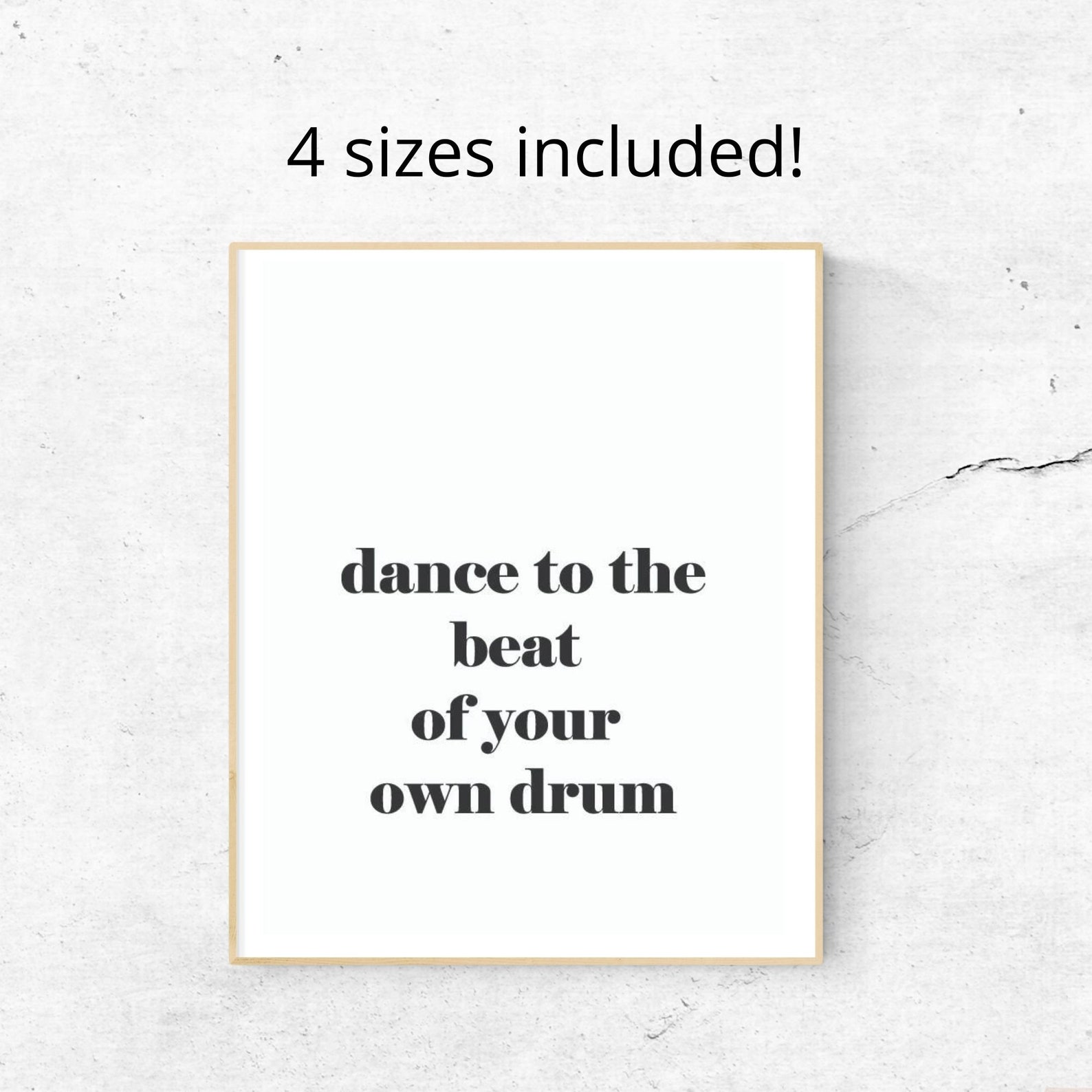 I Dance To The Beat Of My Own Drum Lyrics Dance to the beat of your own drum printable quote poster | Etsy