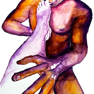 Foot fetish watercolour print