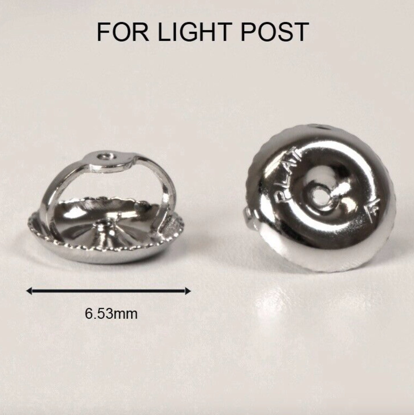 Replacement Platinum Earring Screw Backing / Platinum Screw Earring Back 