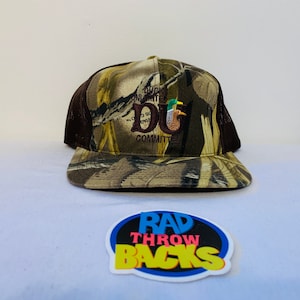 New Dead Stock Vintage 1990s Ducks Unlimited Committee Camouflage Camo Snapback Trucker Hat