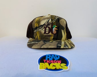 New Dead Stock Vintage 1990s Ducks Unlimited Committee Camouflage Camo Snapback Trucker Hat