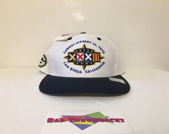 New Dead Stock Vintage 1998 Super Bowl XXXII 32 Green Bay Packers Logo 7 Snapback Hat with Original Tags and Sticker