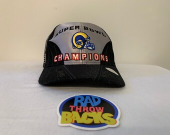 New Dead Stock Vintage Super Bowl XXXIV 34 Champions St. Louis Rams Puma Velcroback Hat with Original Sticker