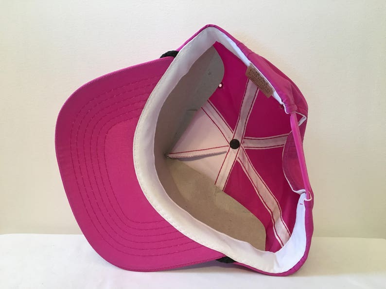 New Dead Stock Vintage Rare 1980s Ducks Unlimited Neon Magenta Roped Snapback Hat