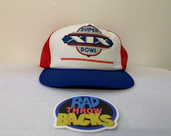 New Dead Stock Vintage Super Bowl XIX 19 San Francisco 49ers Sports Specialties Snapback Trucker Hat