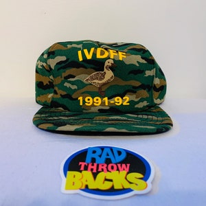 New Dead Stock Vintage Rare 1991-1992 Ducks Unlimited Camouflage Camo Snapback Hat