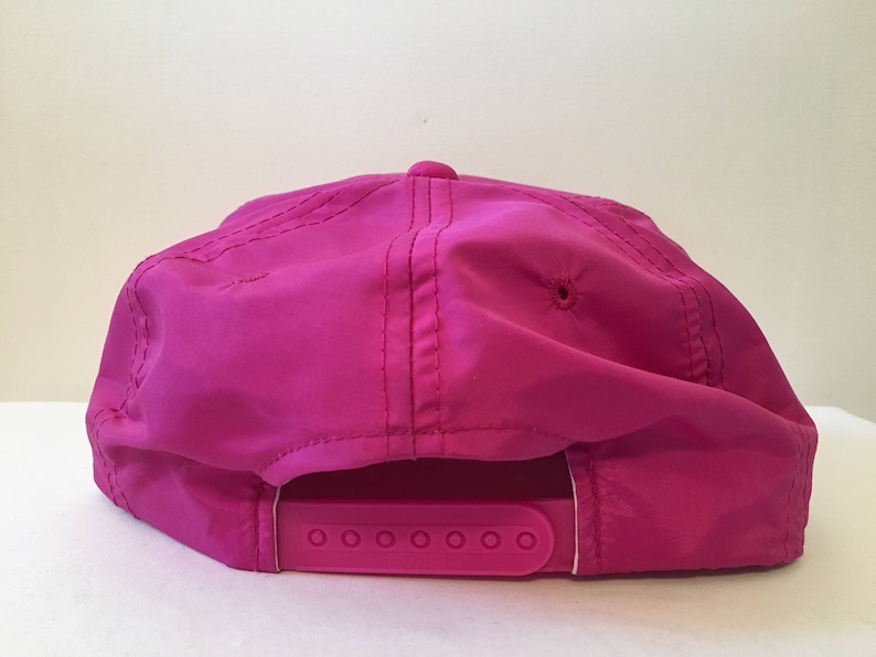 New Dead Stock Vintage Rare 1980s Ducks Unlimited Neon Magenta Roped Snapback Hat